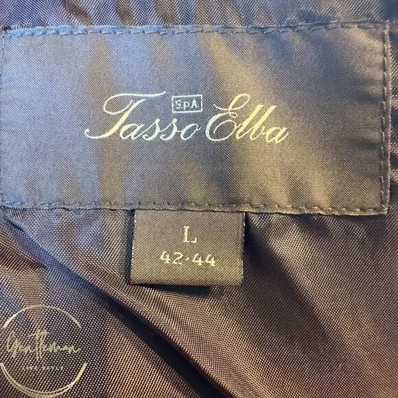 TASSO ELBA Blazer LARGE 42-44 WOOL Brown Sport Coat Two Button Jacket Brown